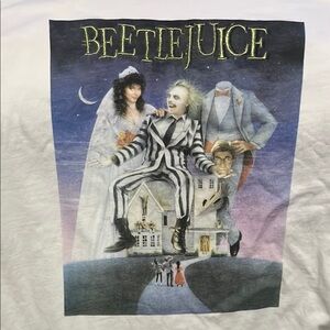 Forever 21 Beetlejuice White XL Shirt